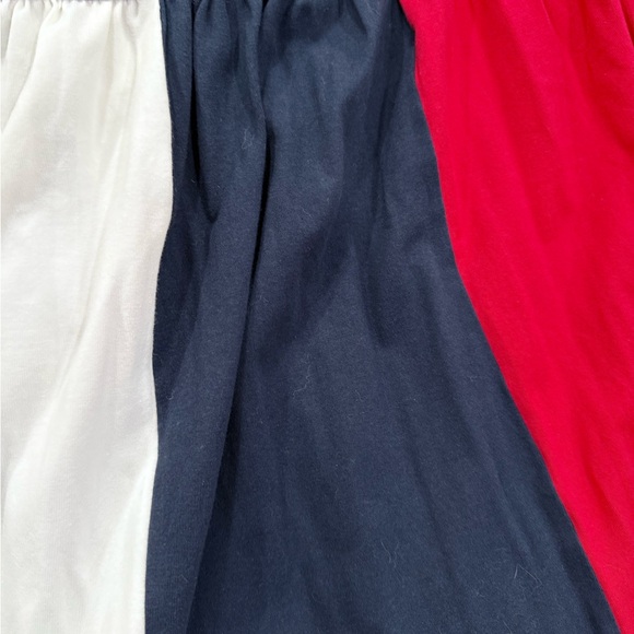 eShakti Navy and Red Colorblock Midi Dress - Picture 4 of 5